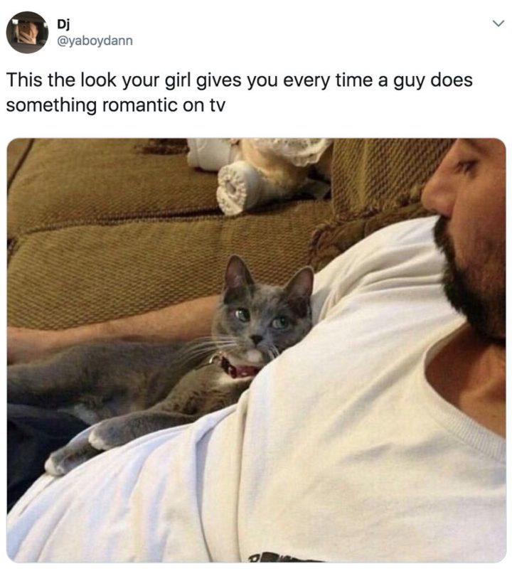 49 Marriage Memes - "This the look your girl gives you every time a guy does something romantic on tv."