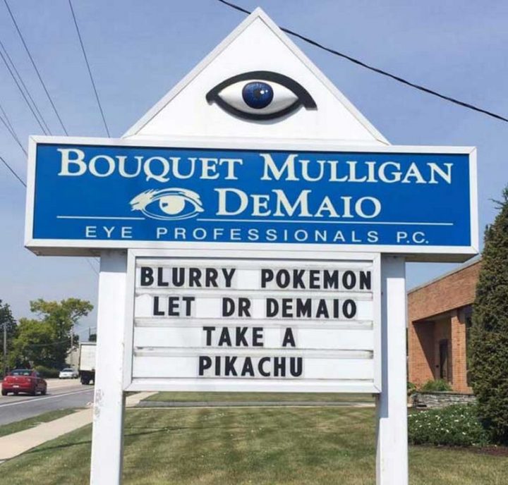 "Blurry Pokémon? Let Dr. Demaio take a Pikachu."
