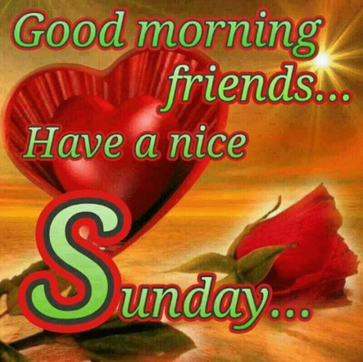 "Good morning friends...Have a nice Sunday..."