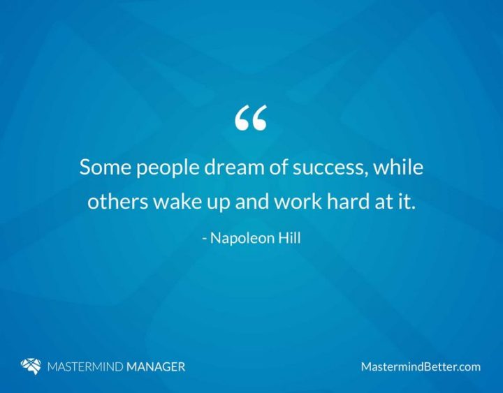 51 Hard Work Quotes - "Some people dream of success while others wake up and work hard at it." - Napoleon Hill