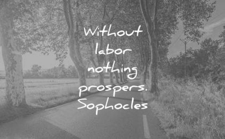 51 Hard Work Quotes - "Without labor, nothing prospers." - Sophocles