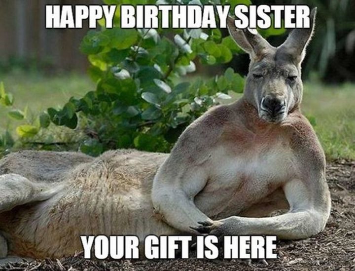 "Happy birthday sister. Your gift is here."