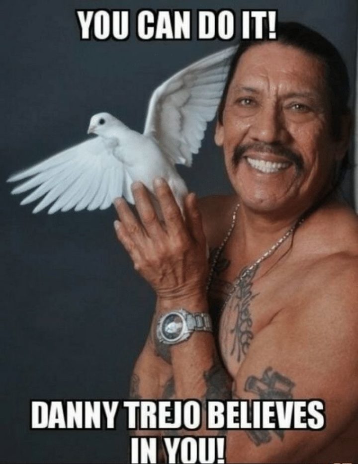 101 You Can Do It Memes - "You can do it! Danny Trejo believes in you!"