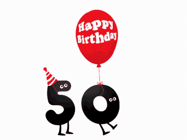 "Happy 50th birthday."