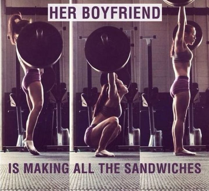 "Her boyfriend is making all the sandwiches."