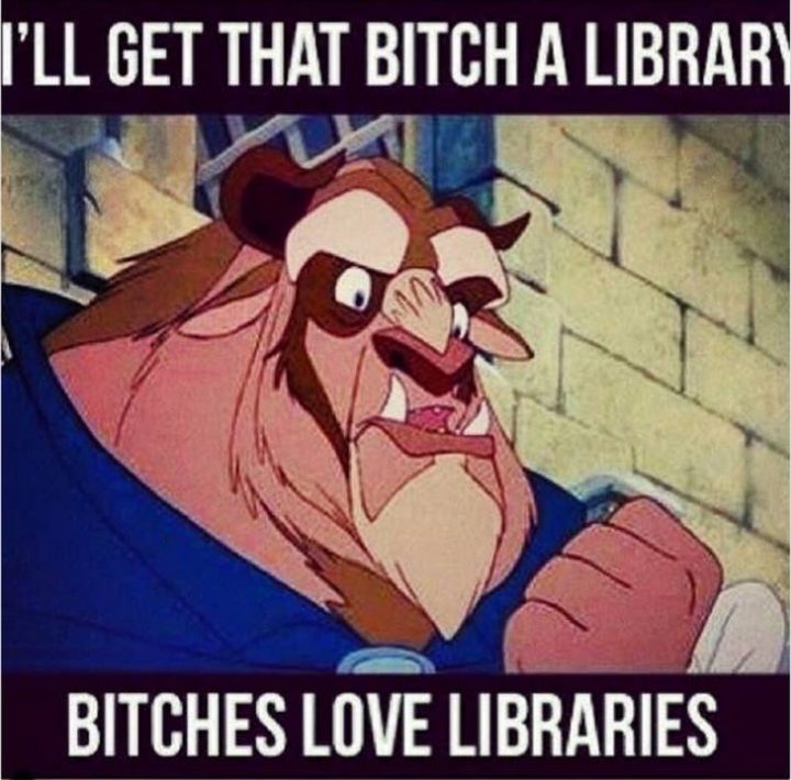 "I'll get that [censored] a library. [censored] love libraries."