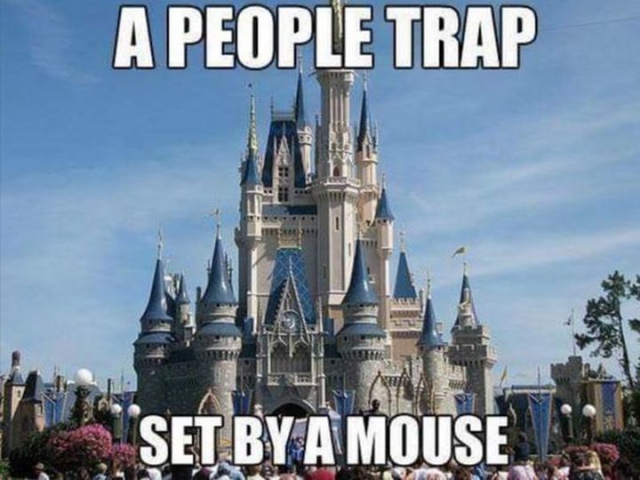 "A people trap set by a mouse."