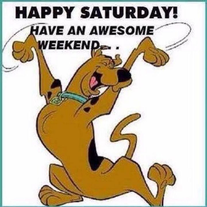 "Happy Saturday! Have an awesome weekend..."