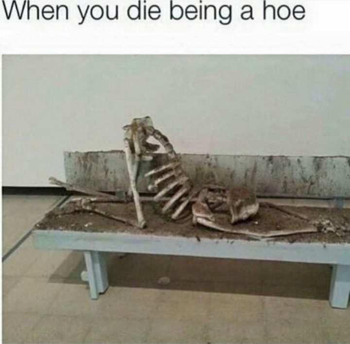 79 Sex Memes - "When you die being a hoe."