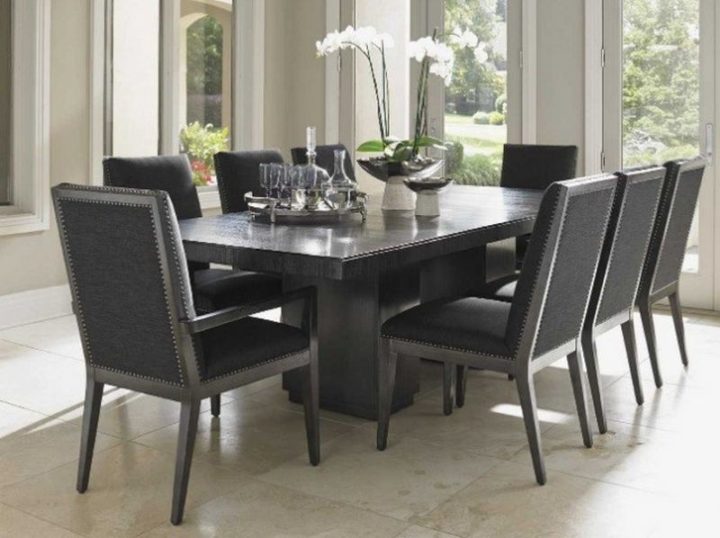 Square table shape with rounded chairs.