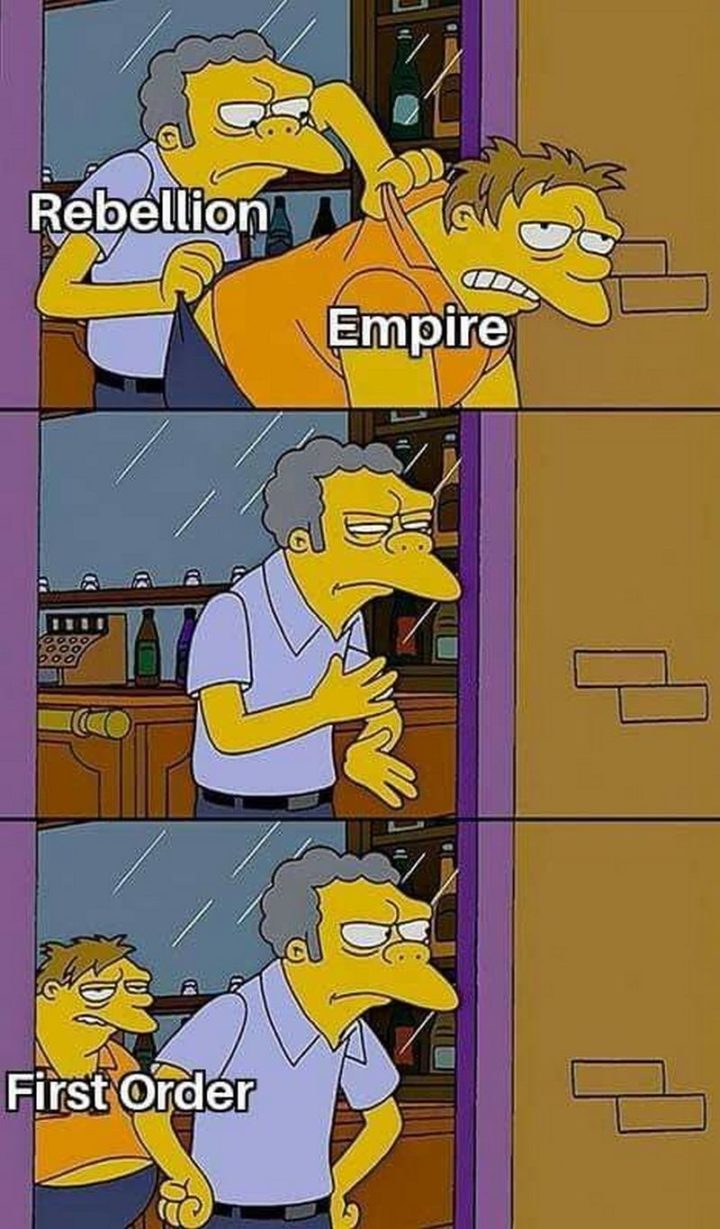 "Rebellion. Empire. First Order."