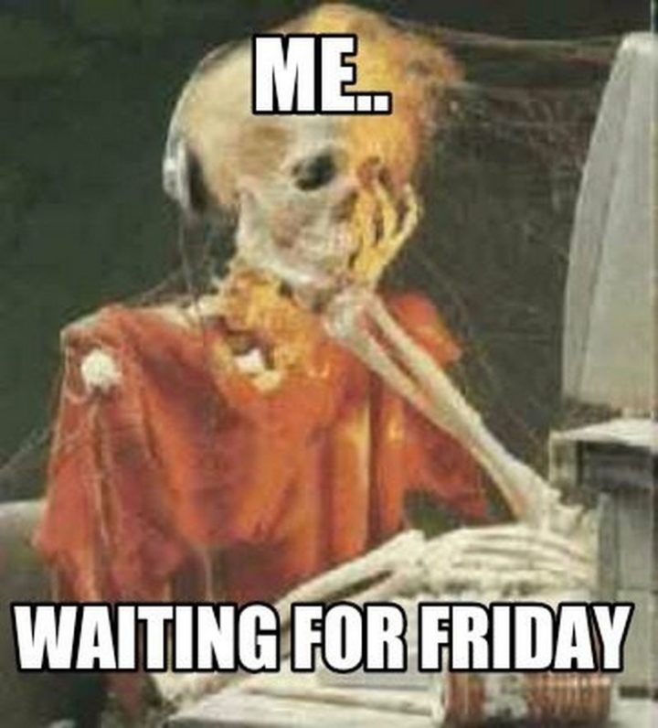 "Me...Waiting for Friday."