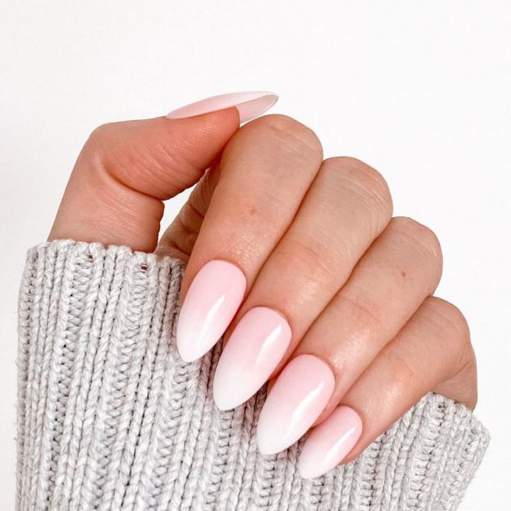Gorgeous French ombré nails.