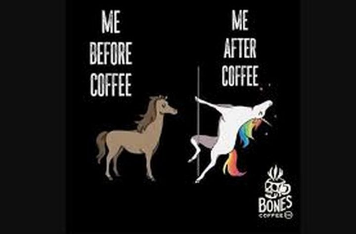 "Me before coffee VS Me after coffee."