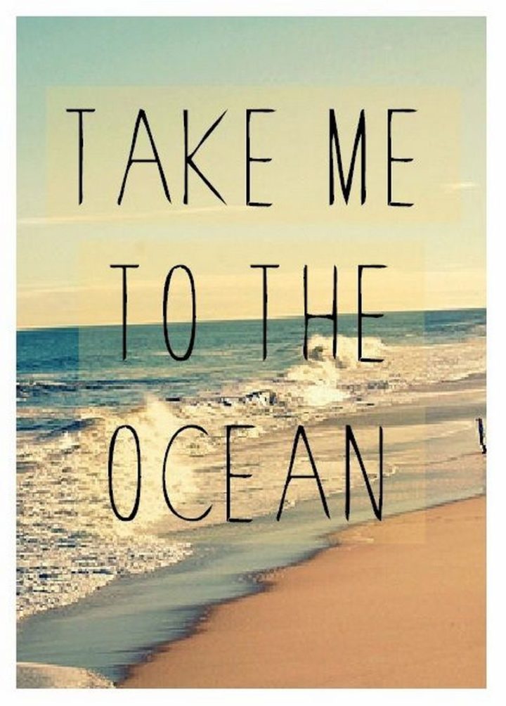 "Take me to the ocean."