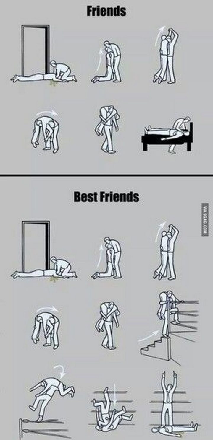 51 Men Memes - "Friends vs best friends."