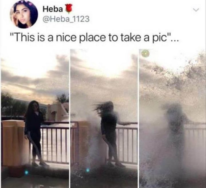 "This is a nice place to take a pic..."