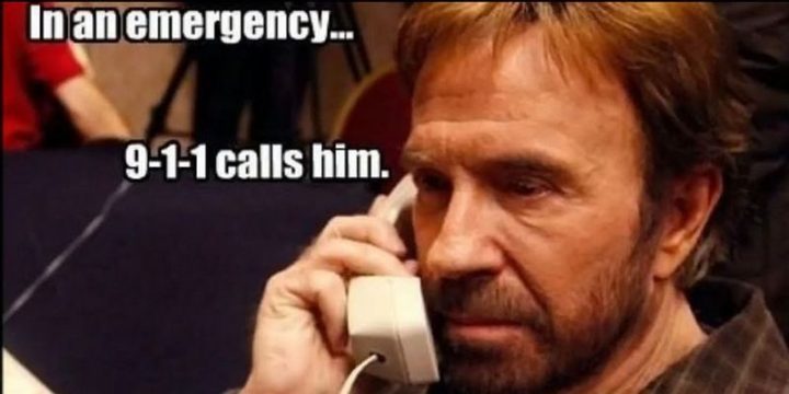 "In an emergency...9-1-1 calls him."
