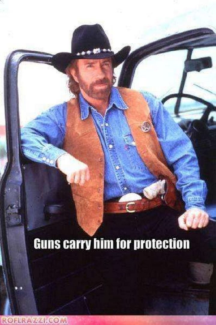 "Guns carry him for protection."