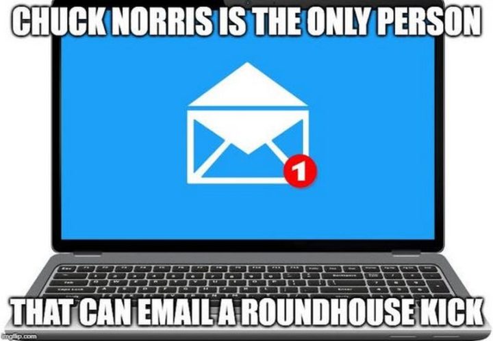 "Chuck Norris is the only person that can email a roundhouse kick."