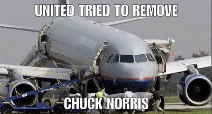 "United tried to remove Chuck Norris."