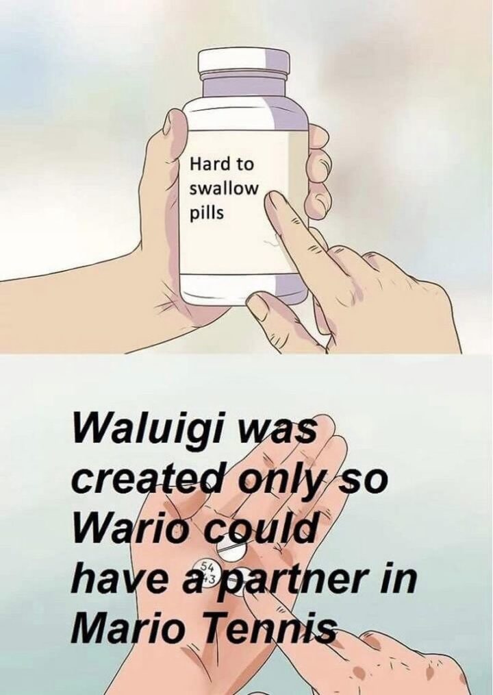 "Waluigi was created only so Wario could have a partner in Mario Tennis."