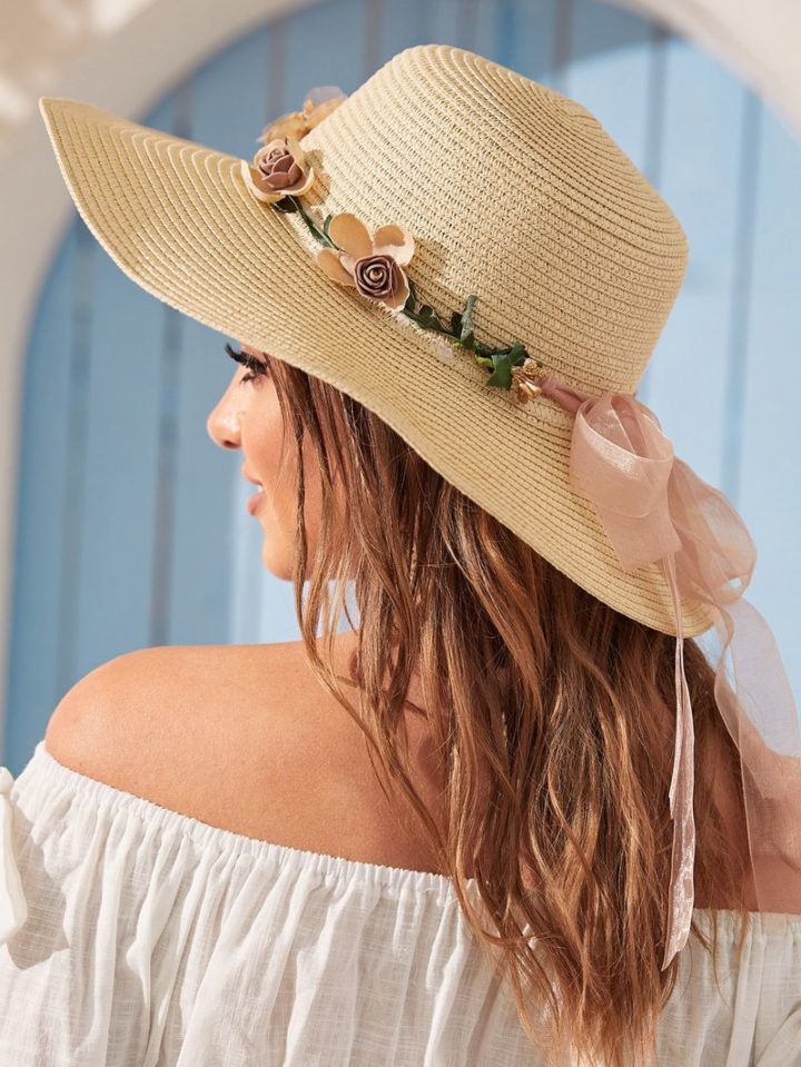 Go for hats like straw or felt hats.