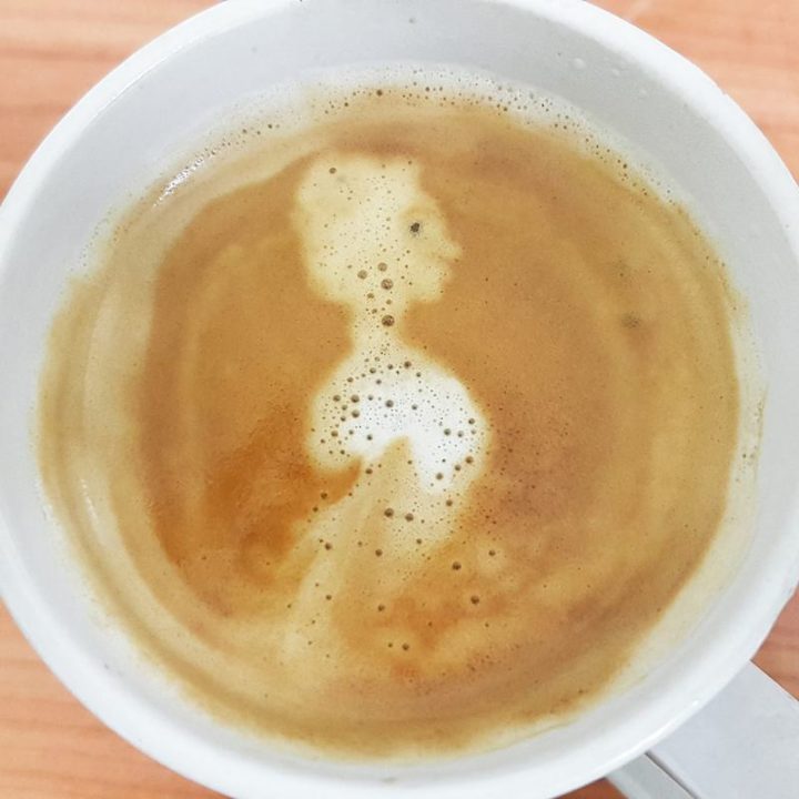 "Accidental coffee art."
