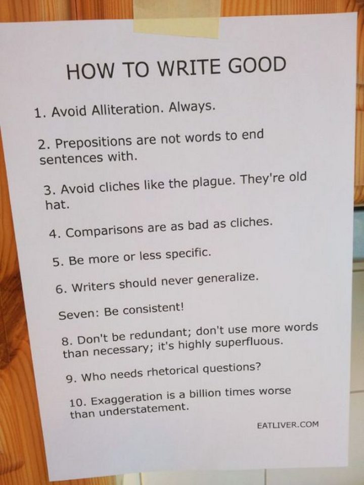 "How to write good."