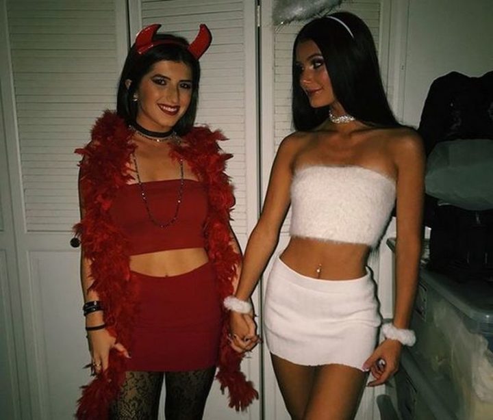 She-Devil and Angel DIY Halloween Costumes - Version 2.