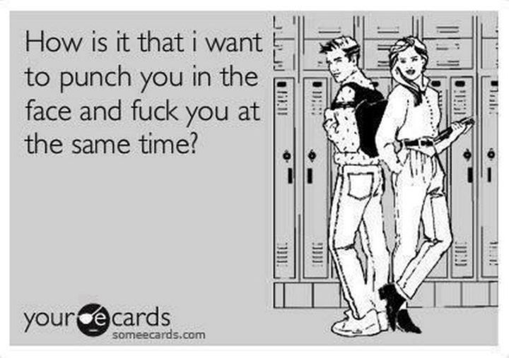 35 "I Like You" Memes - "How is it that I want to punch you in the face and [censored] you at the same time?"