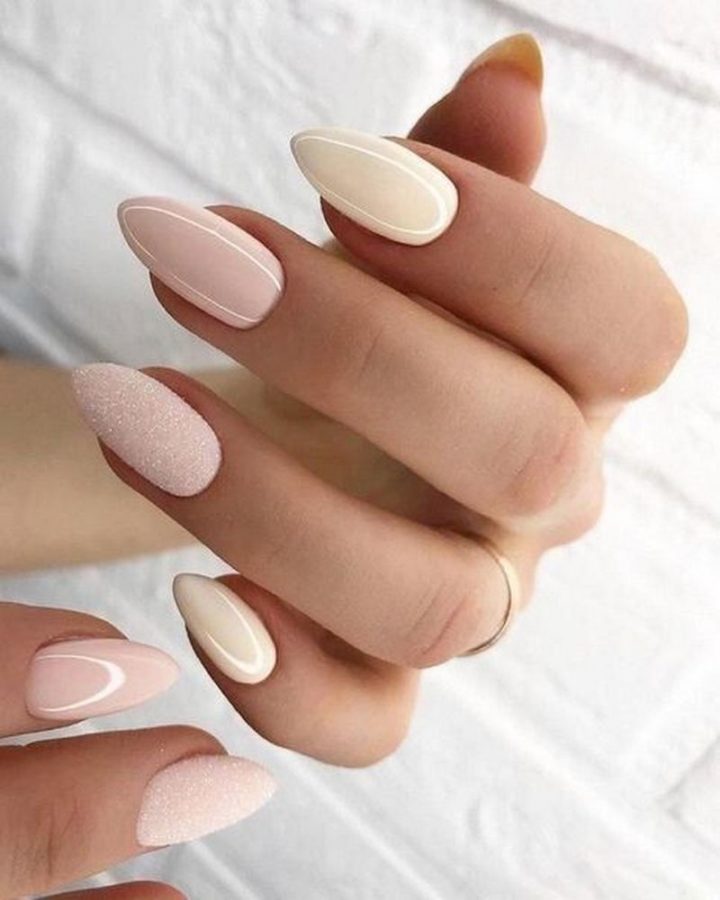 Beautiful almond-shaped nails.