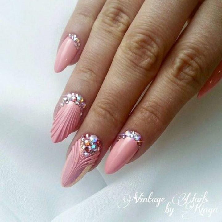 Vintage nails with bling!