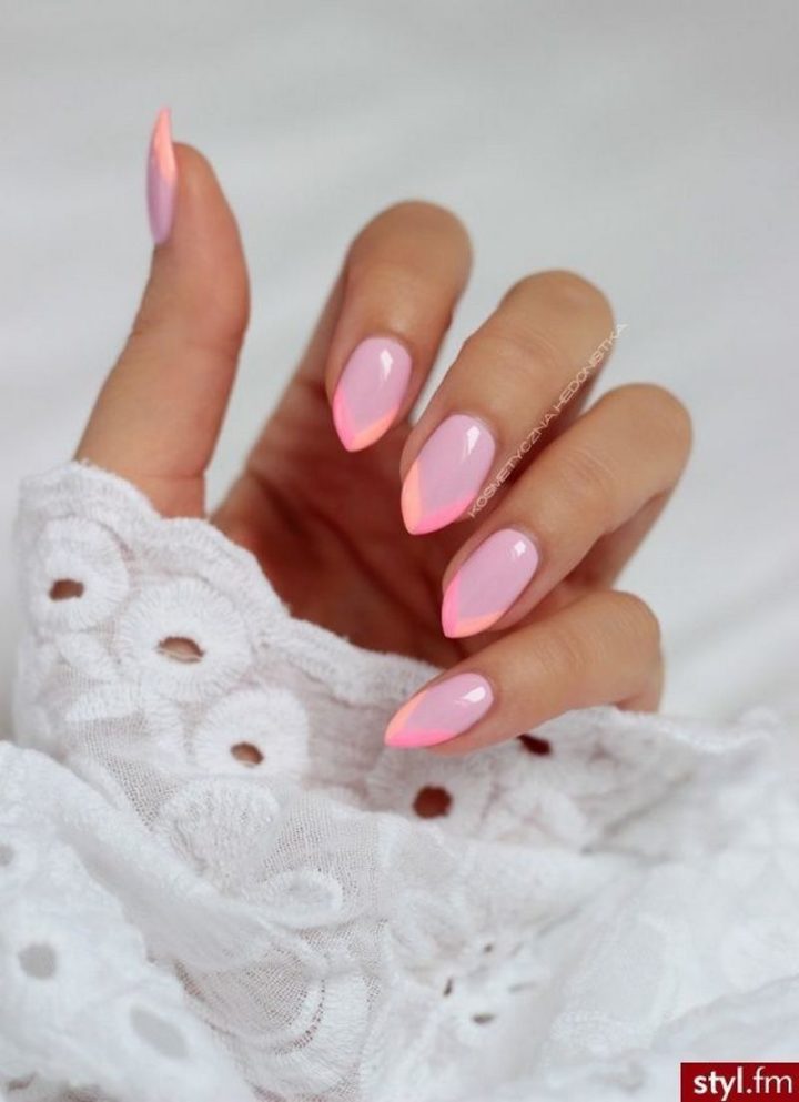How cute are these lovely almond nails?