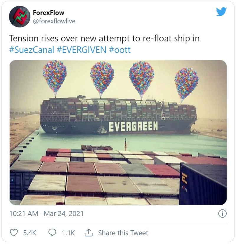33 Funny Suez Canal Memes With a Cargo Ship Named EverGreen