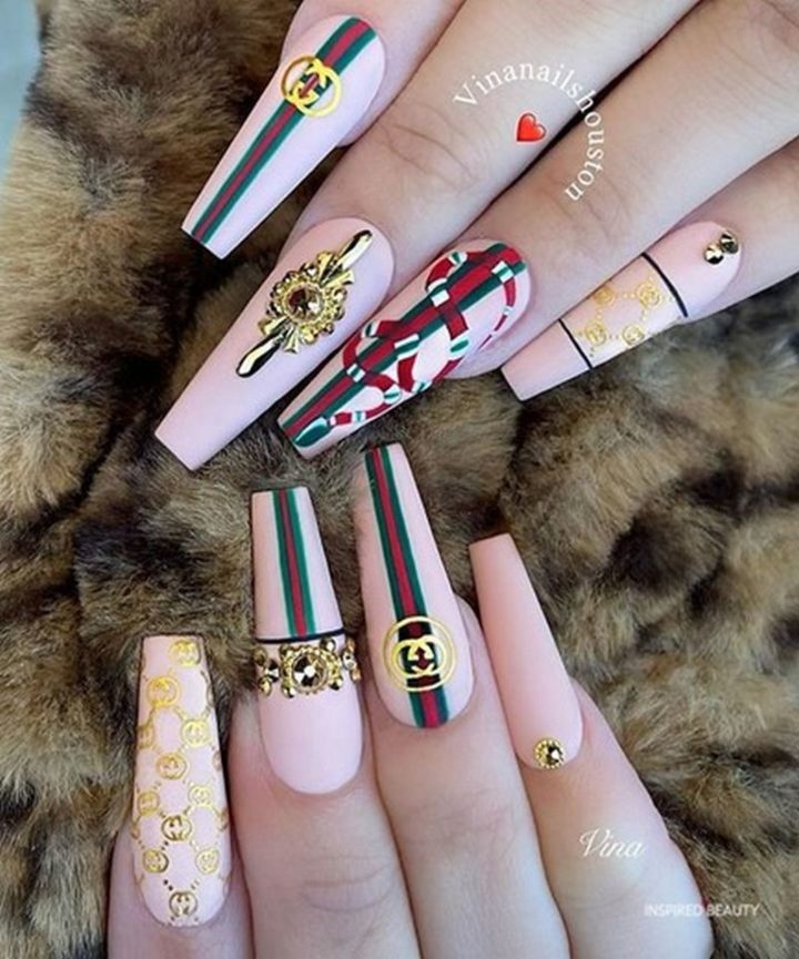 39 Long Nail Manicures to Express Your Personality with Nail Art Designs