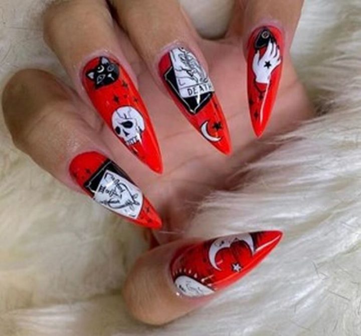 Acrylic Halloween Nails.