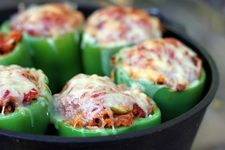 21 Camping Meals - Dutch Oven Stuffed Peppers
