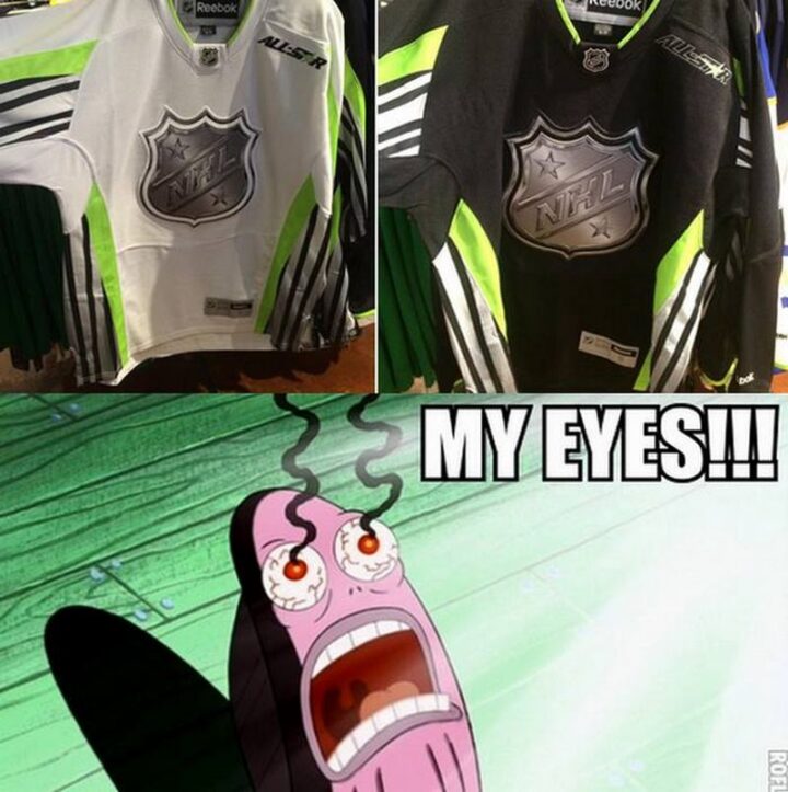 75 Funny Hockey Memes - "My eyes!!!"