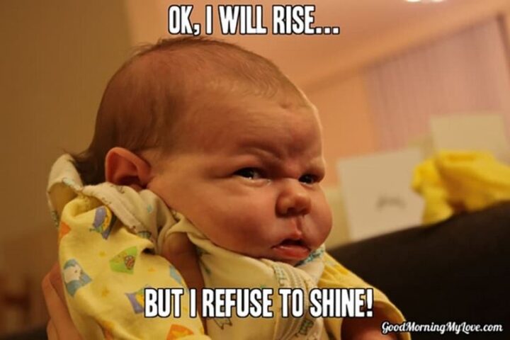 "Ok, I will rise...But I refuse to shine!"