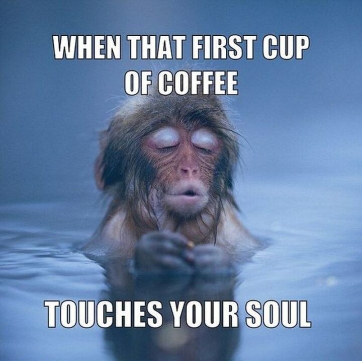 "When that first cup of coffee touches your soul."