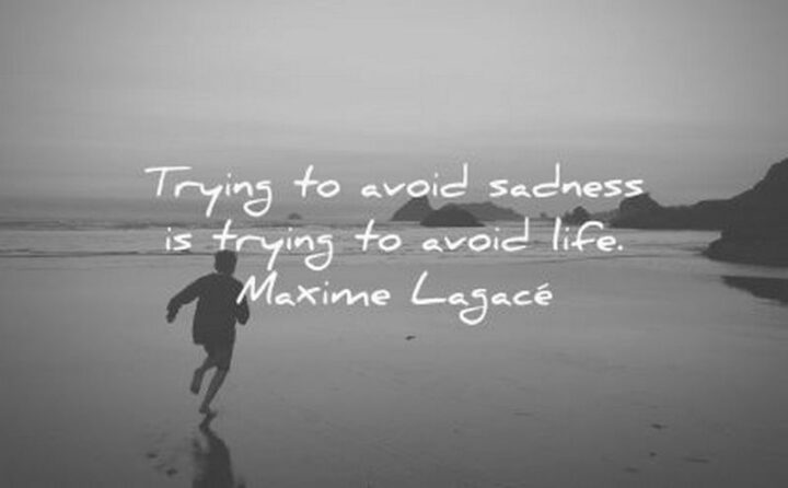 "Trying to avoid sadness is trying to avoid life." - Maxime Lagacé