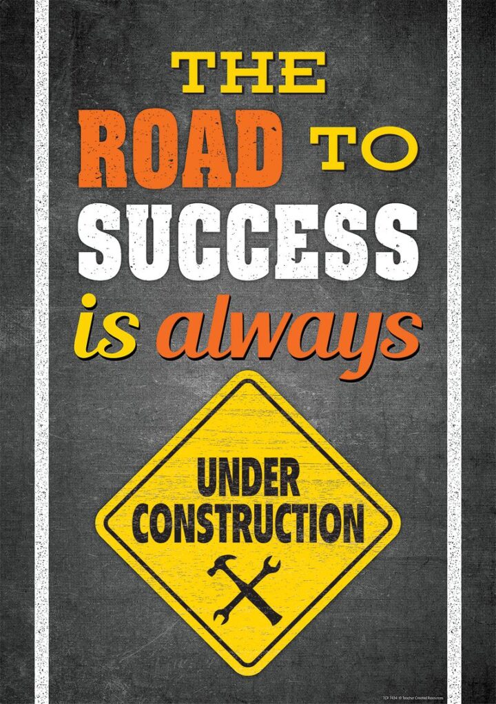 "The road to success is always under construction."