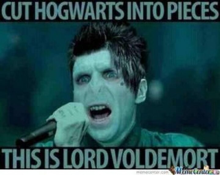 63 Harry Potter Memes - "Cut Hogwarts into pieces. This is Lord Voldemort."