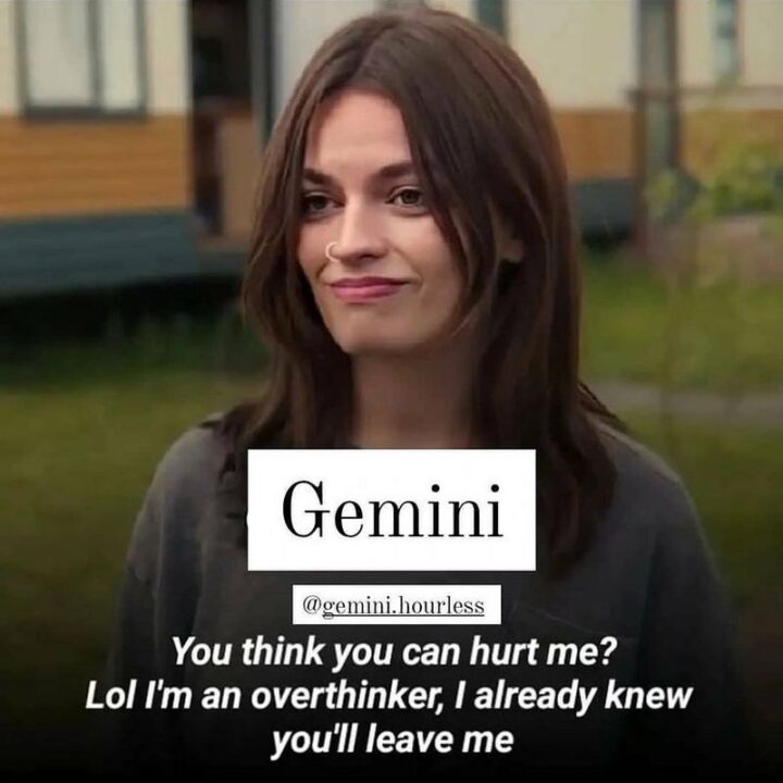 "Gemini: You think you can hurt me? LOL, I'm an overthinker, I already knew you'll leave me."