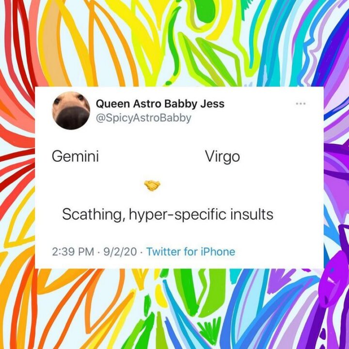 "Gemini. Virgo. Scathing, hyper-specific insults."