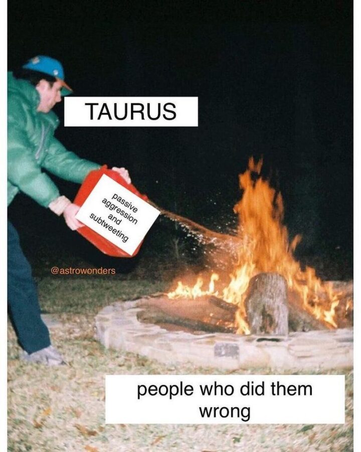 "Taurus. Passive aggression and subtweeting. People who did them wrong."