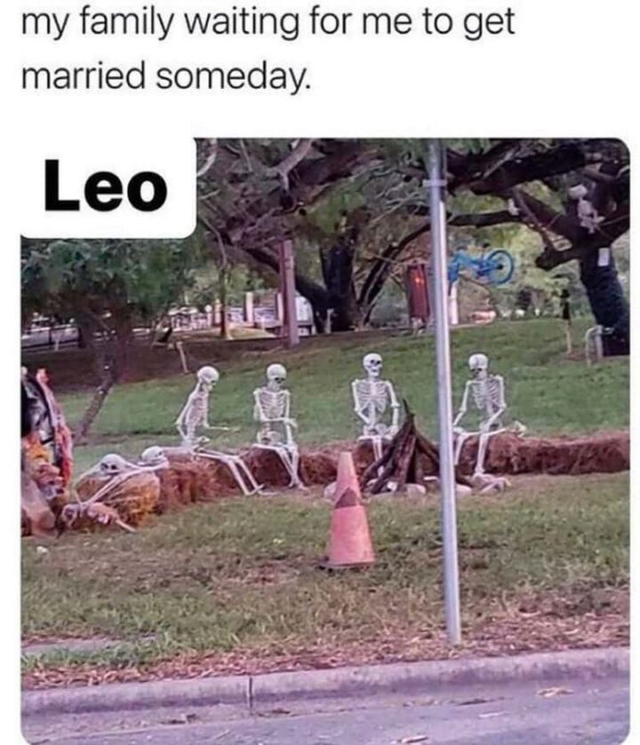"My family waiting for me to get married someday. Leo."