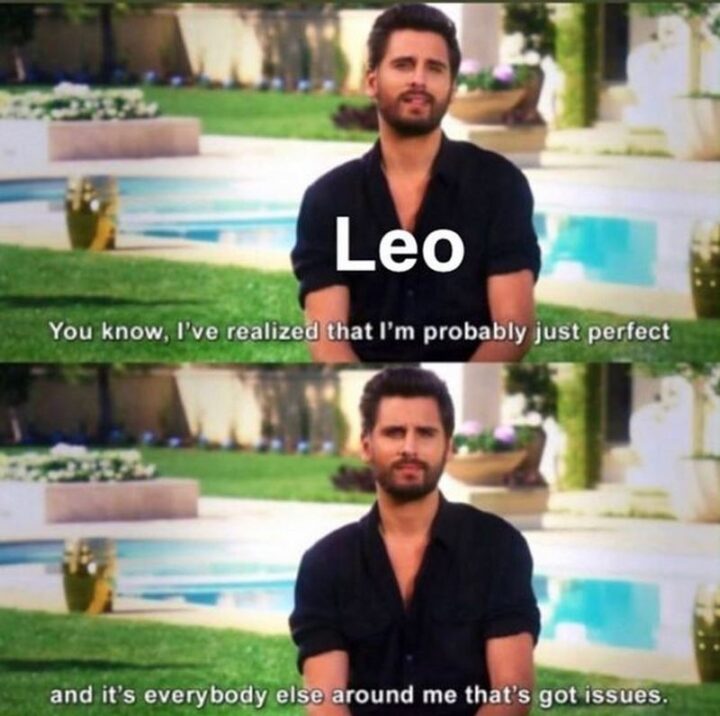 "Leo: You know, I've realized that I'm probably just perfect and it's everybody else around me that's got issues."