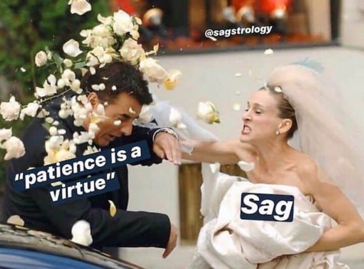 "Patience is a virtue. Sag."